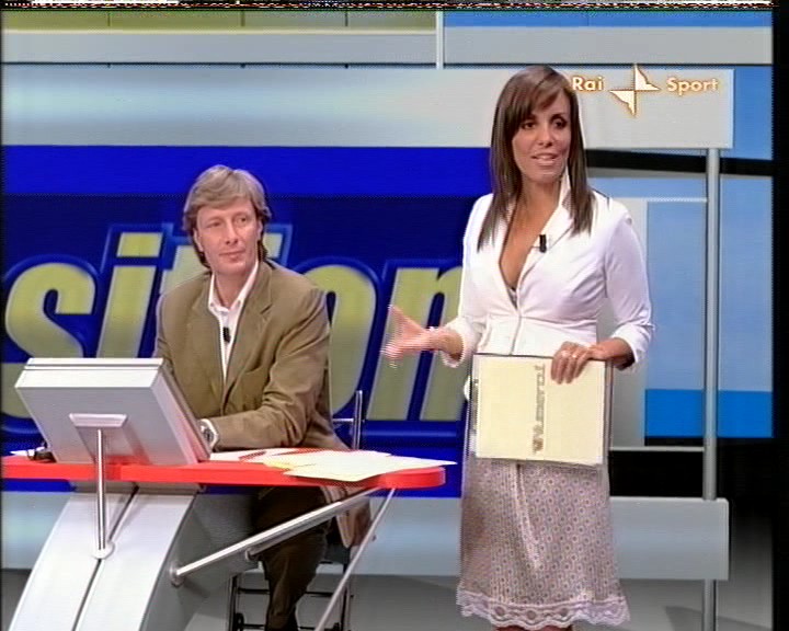 Federica Balestrieri wear slip in a TV show 11