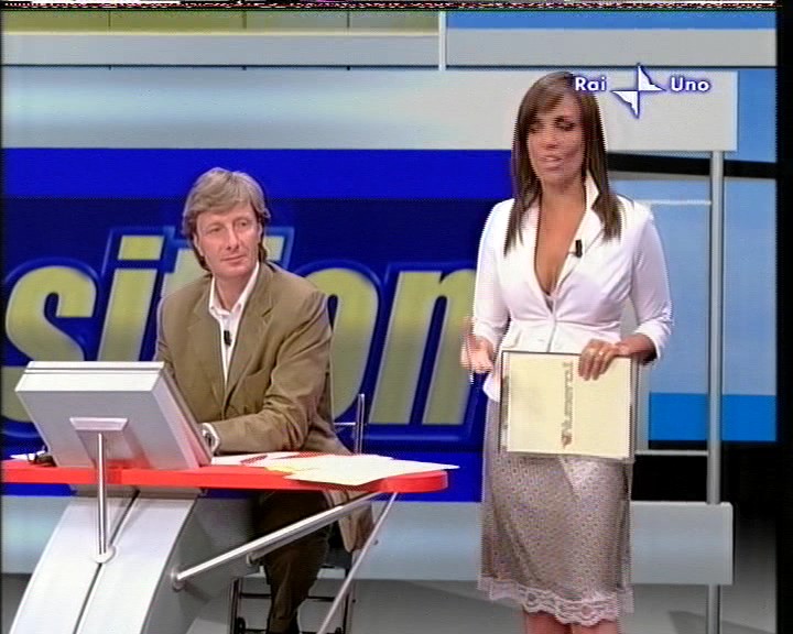 Federica Balestrieri wear slip in a TV show 12