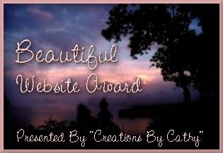 "Creations By Cathy" Beautiful Website Award