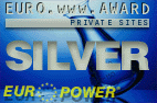 Silver Euro.www.Award for private homepage