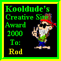 Kooldude's Creative Site Award 2000