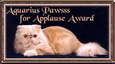 Aquarius Paws for Applause Award