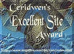 Ceridwen Excellent Site Award