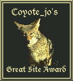 Coyote Jo's Great Site Award 