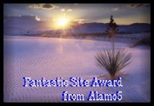 Alamo5 "Fantastic Site Award"