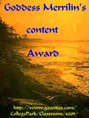 Goddess Merrilin Content Award