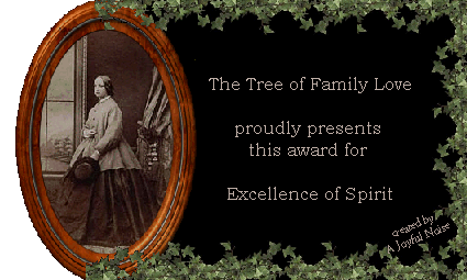 TREE OF FAMILY LOVE Excellence of Spirit Award