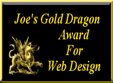 Joe's Gold Dragon Award For Web Design