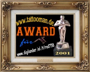 Tattooman.de "Award 2001"