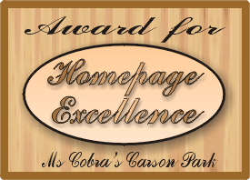 Ms Cobras's Carson Park Award of Hopepage Excellence