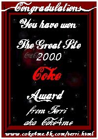 Coke Award - The Great Site 2000