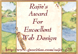 "Rajiv's Award For A Great Site"