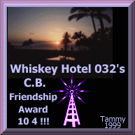 Whiskey Hotel 032's C.B. Friendship Award