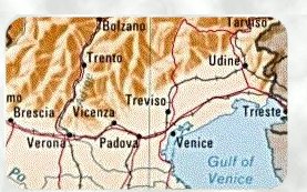 Map of Veneto Region