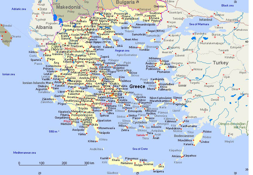 Detailed Map Greece