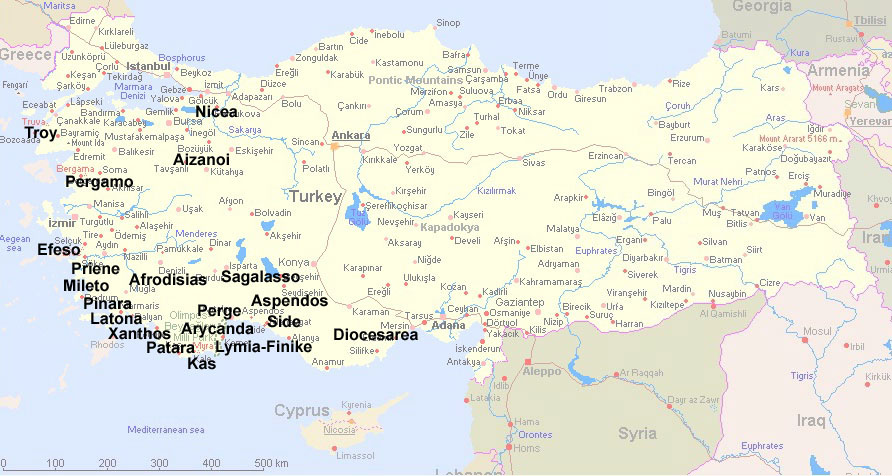 Greek Theater Map World