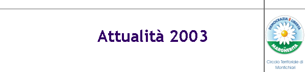 Attualit 2003