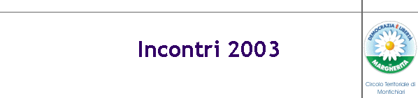 Incontri 2003