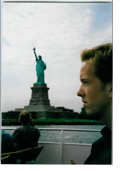 david at the statue of liberty