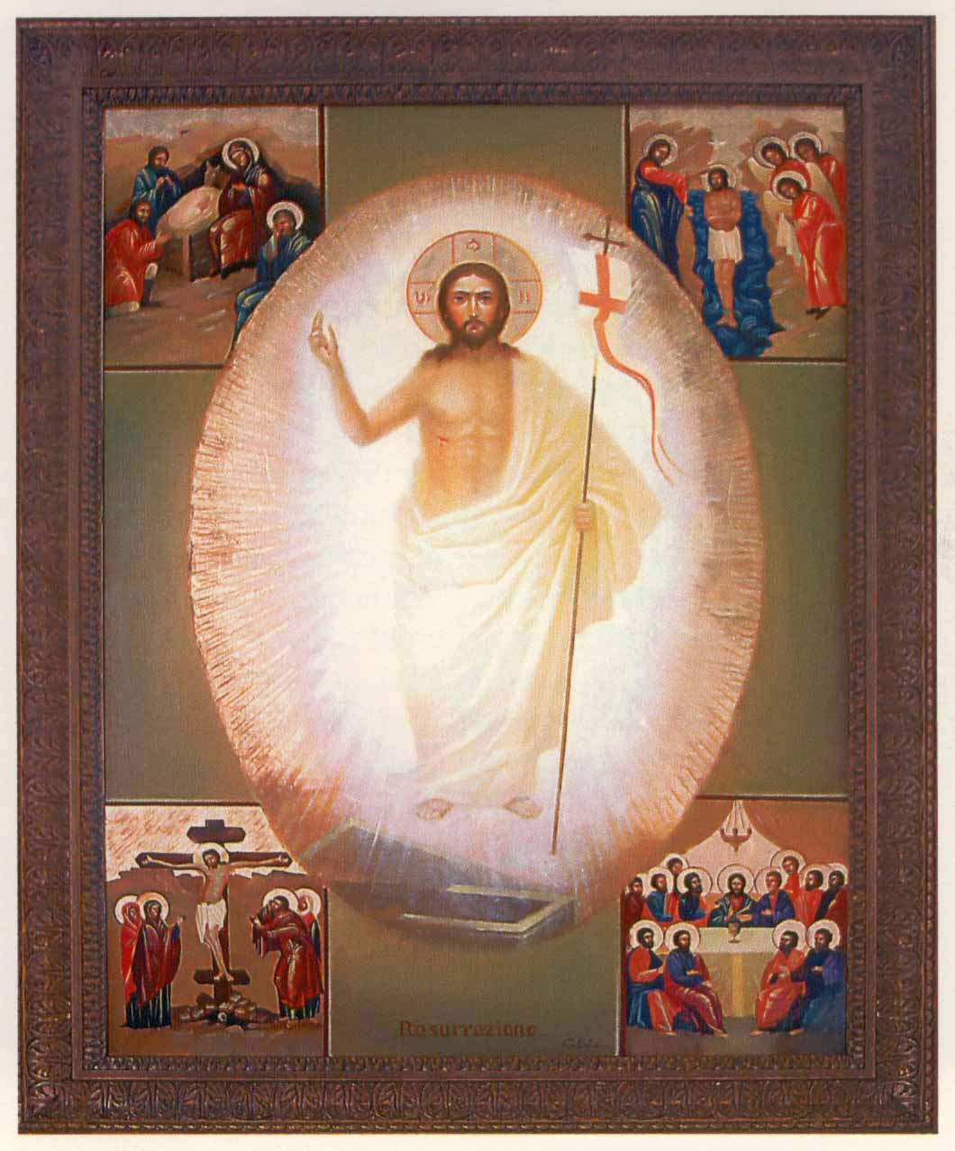 Icone du Christ ressuscité dans images sacrée icona