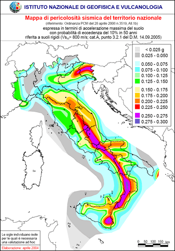 Mappa Sismica Italia