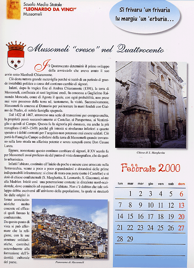 Calendario 2000: fEBBRAIO