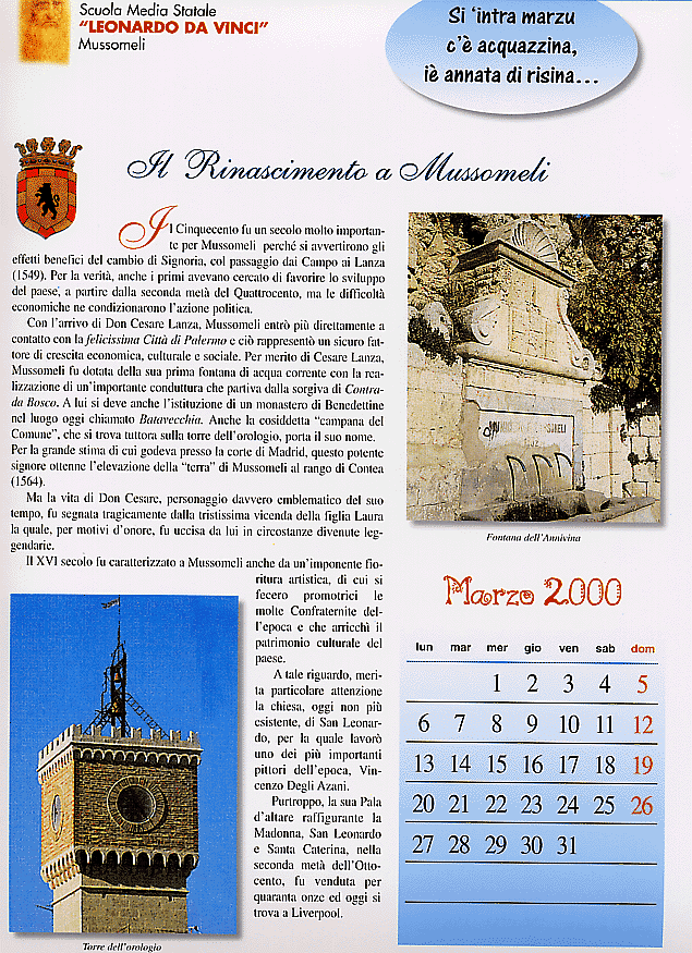 Calendario 2000: Marzo