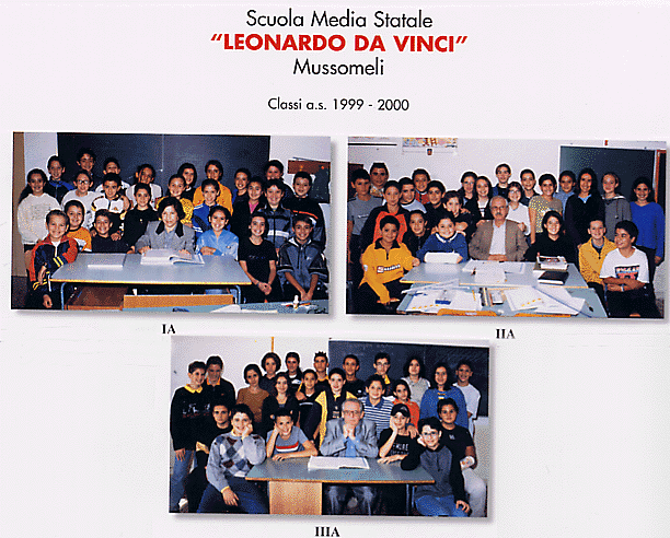 Calendario 2000: foto classi sezione A
