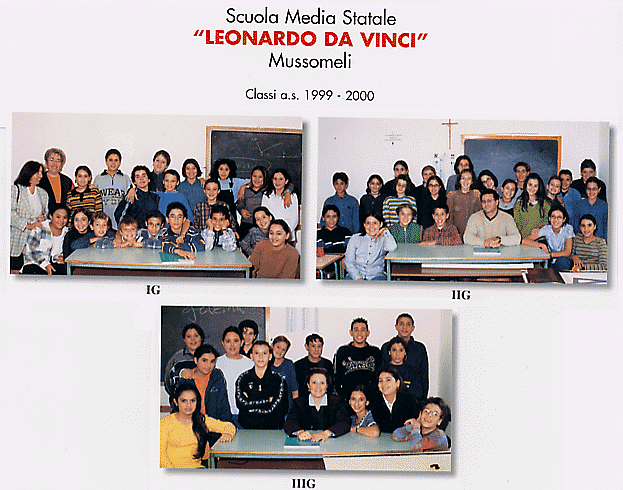 Calendario 2000: foto classi sezione G