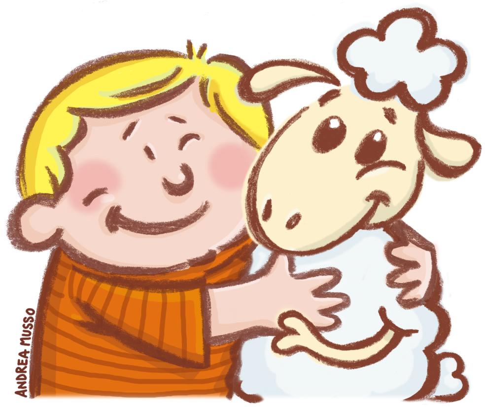 bambino e pecora