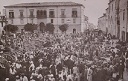 Mercato negli anni 30 in piazza Risorgimento di San Giorgio del Sannio