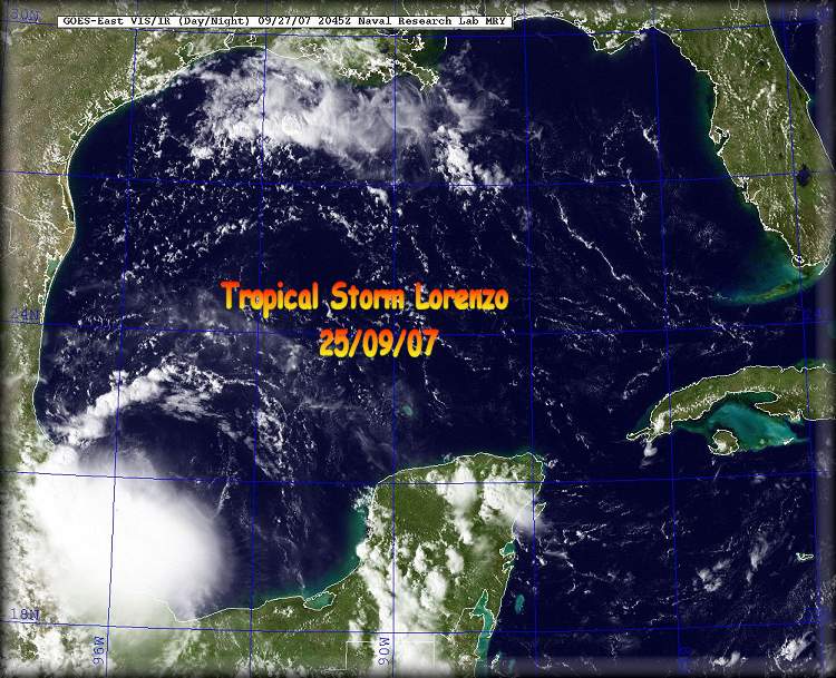 Uragano Lorenzo 25/09/07 Golfo del Messico 2007