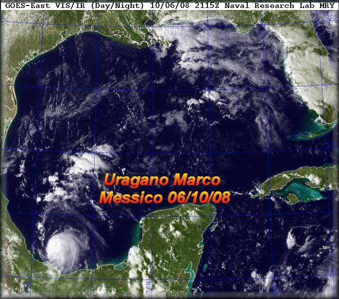 Foto Uragani Marco 07/10/08 Messico e Norbert Oceano Pacifico