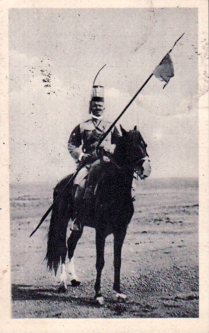 Cavalleria Coloniale. Sciumbasci Eritreo. Penne di Falco.