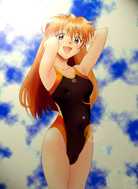 Asuka in costume da bagno