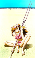 Asuka in costume da bagno