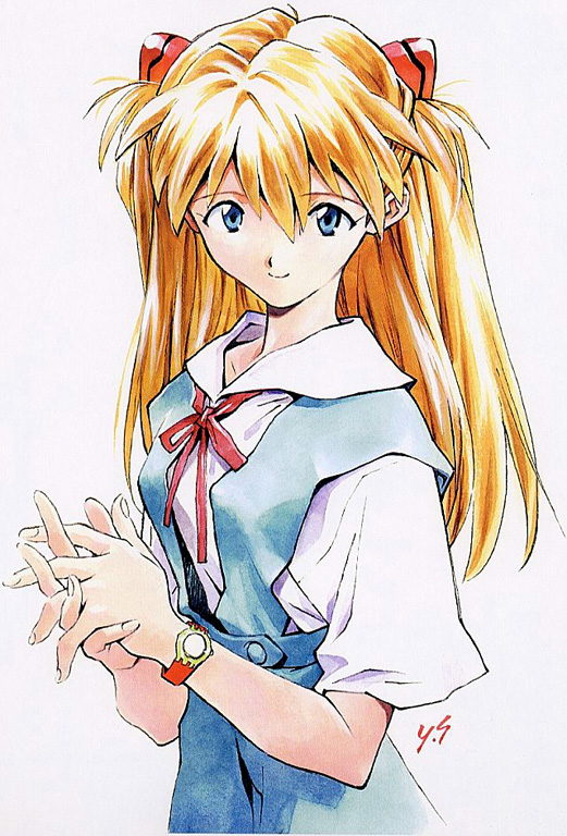 Asuka in divisa scolastica