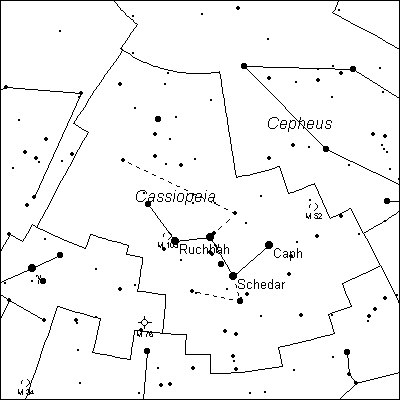 Cartina di Cassiopea