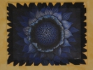 Blue Sunflower oil painting