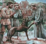 san Francesco e il lupo di Gubbio