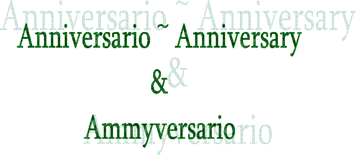 Anniversario ~ Anniversary
&
Ammyversario