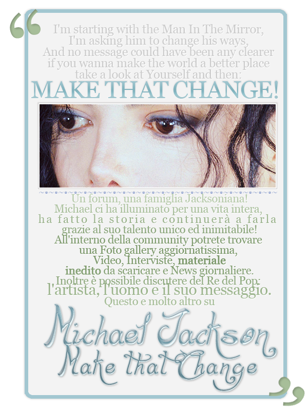 Michael Jackson - Make that Change