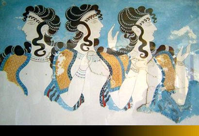 Knosso: figure femminili. forse la Triplice Dea