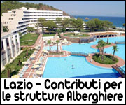 Contributi per le strutture alberghiere del Lazio