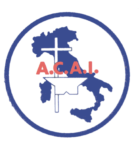 Simbolo dell'ACAI. Italia con croce e incudine.