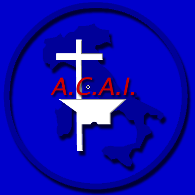 Simbolo dell'ACAI: l'Italia, la croce, l'incudine.