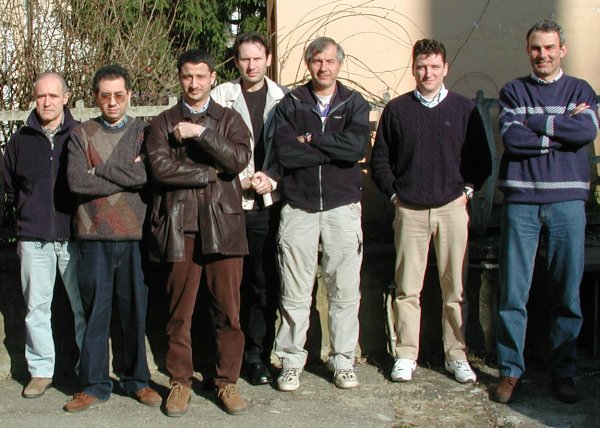Foto della squadra, da sinistra:  Paolo Paglieri -Giancarlo Badano -  Valter Bosca - Paolo Bertino - Ettore Sibille - Antonio Petti - Fabio Grattarola.