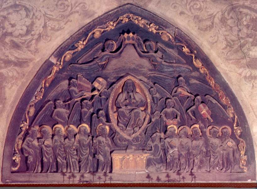 Timpano del portale della perduta Cattedrale del Priamar