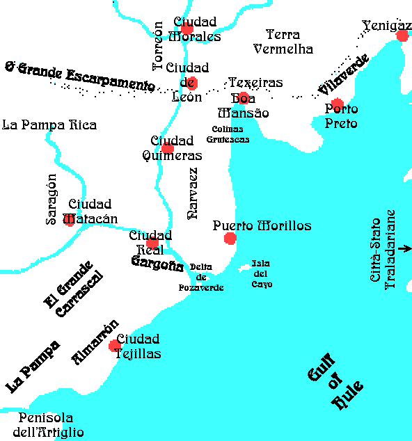 Mappa delle Baronie della Costa Selvaggia