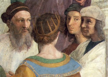 Zoroaster, Ptolemy, Raphael, Perugino, School of Athens